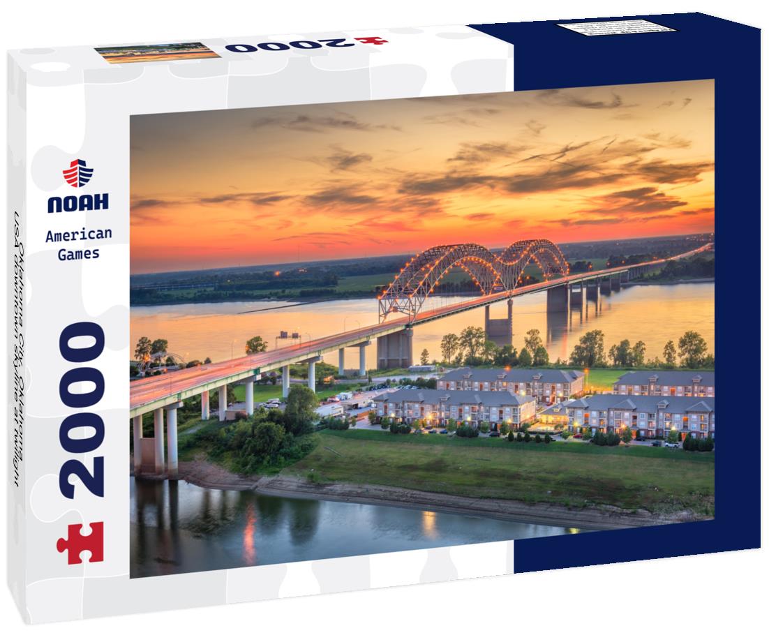 Noah Jigsaw Puzzle Oklahoma City, Oklahoma, USA downtown skyline at twilight 2000 pieces
