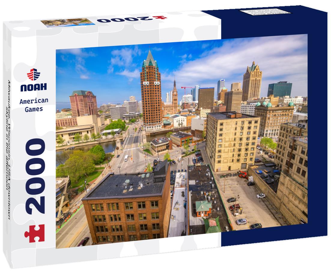 Noah Jigsaw Puzzle Milwaukee, Wisconsin, USA downtown skyline in the afternoon 2000 pieces