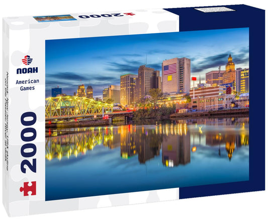 Noah Jigsaw Puzzle Newark, New Jersey, USA skyline on the Passaic River at dusk 2000 pieces