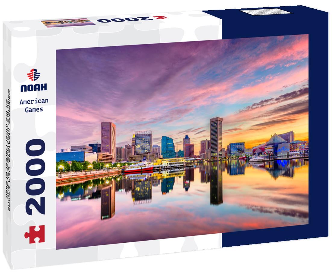 Noah Jigsaw Puzzle Baltimore, Maryland, USA Skyline on the Inner Harbor at dusk 2000 pieces