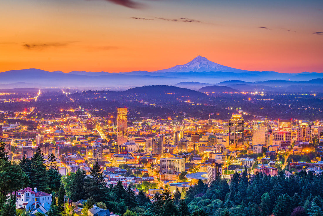 Noah Jigsaw Puzzle Portland, Oregon, USA downtown skyline with Mt. Hood at dawn 2000 pieces