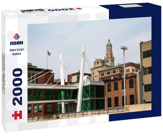 Noah Jigsaw Puzzle Downtown skyline on a summer afternoon. Davenport, Iowa, USA 2000 pieces
