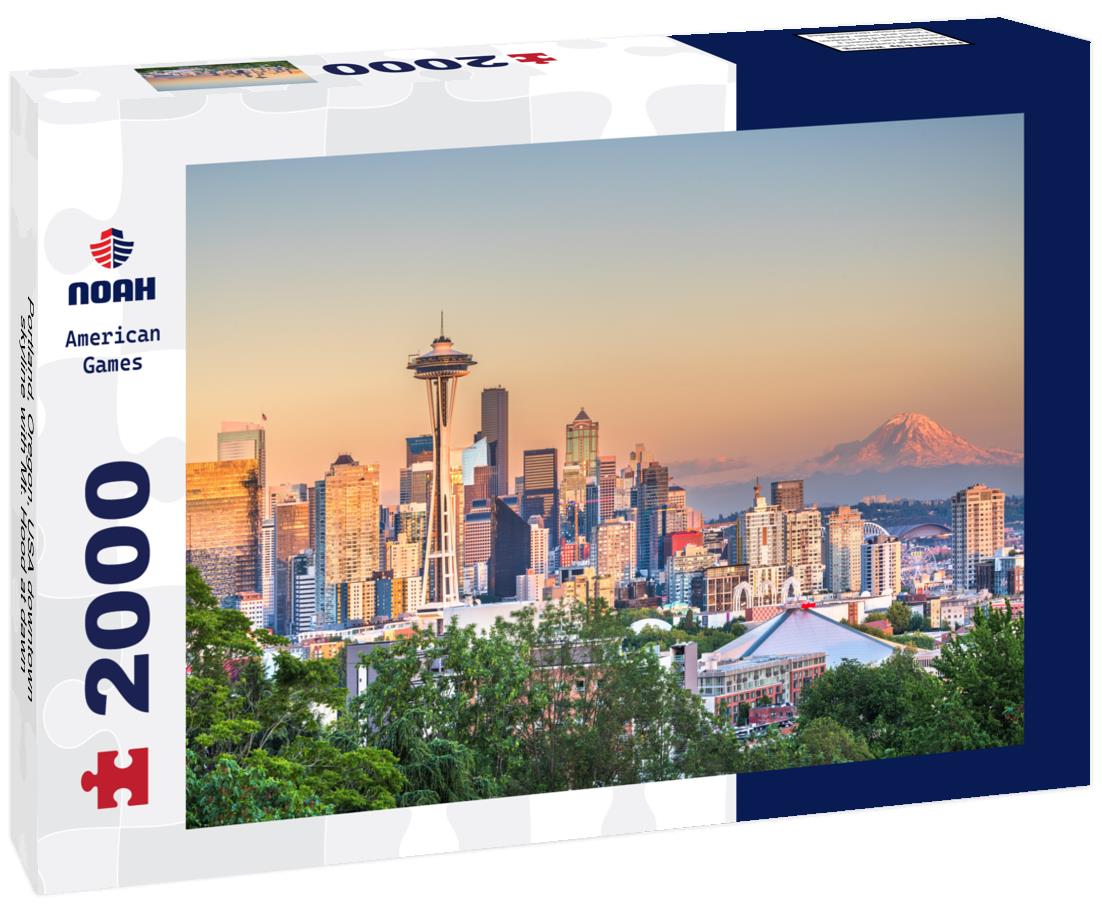 Noah Jigsaw Puzzle Portland, Oregon, USA downtown skyline with Mt. Hood at dawn 2000 pieces