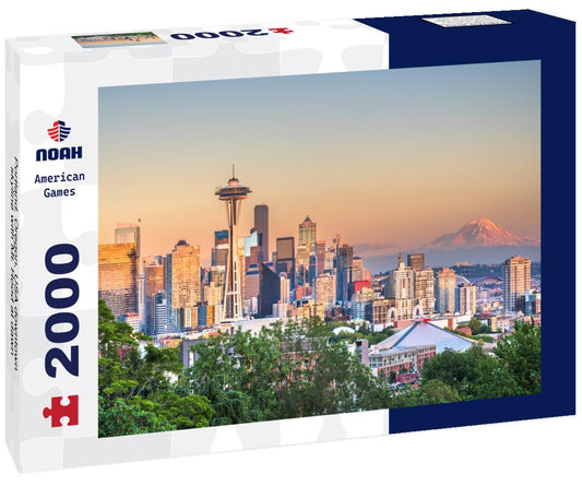 Noah Jigsaw Puzzle Portland, Oregon, USA downtown skyline with Mt. Hood at dawn 2000 pieces