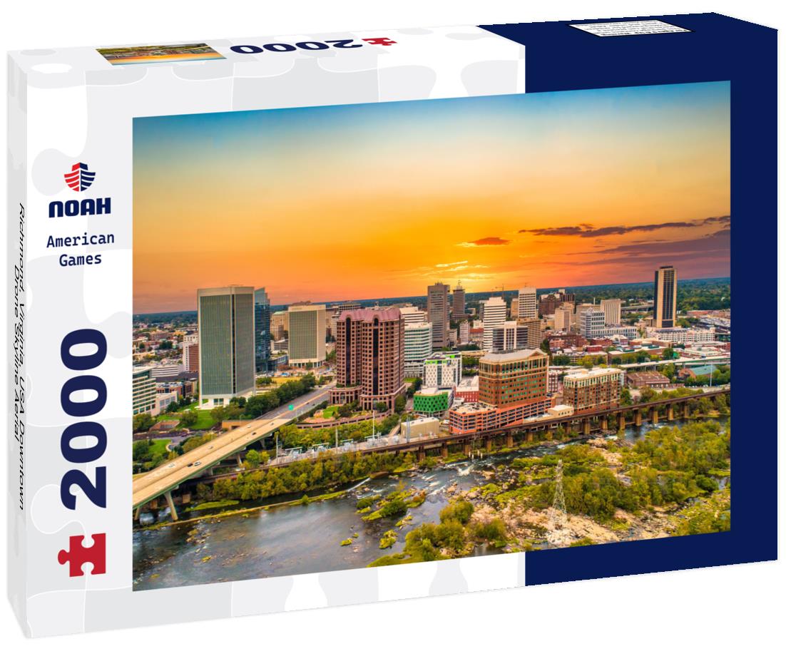 Noah Jigsaw Puzzle Richmond, Virginia, USA Downtown Drone Skyline Aerial 2000 pieces