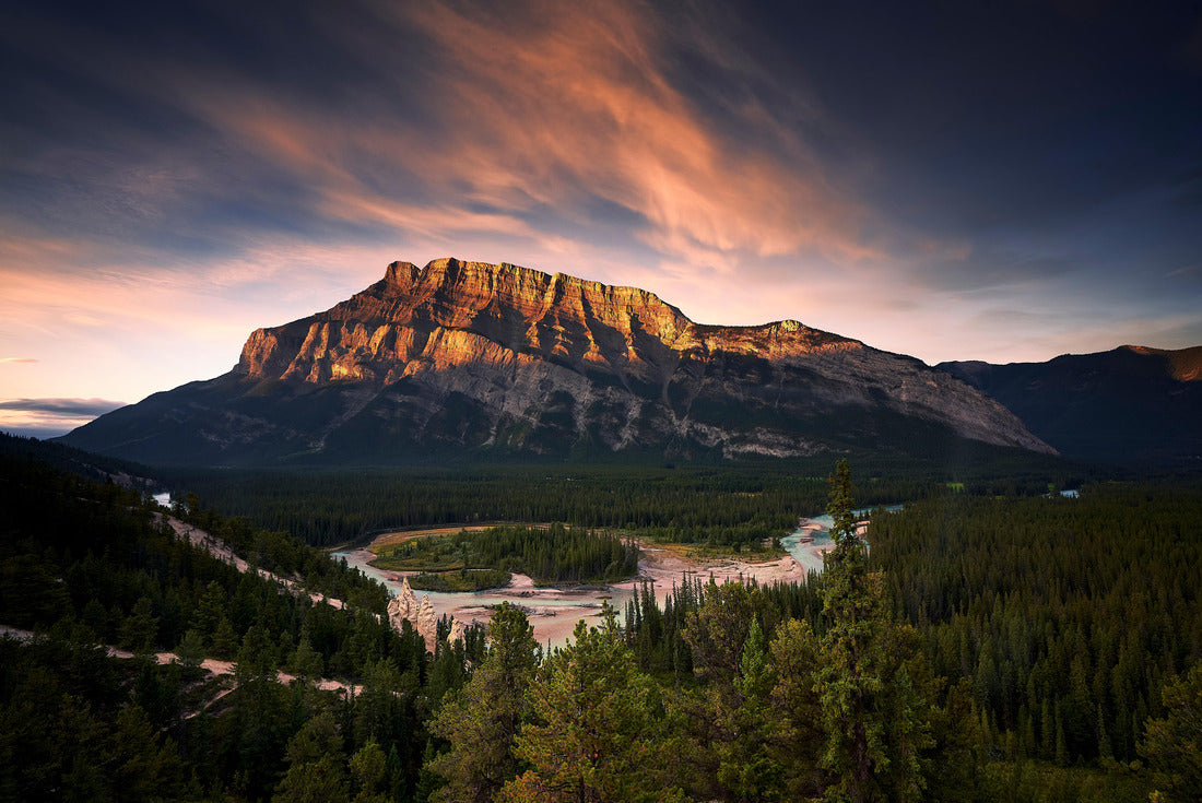 Sunrise The Bow river and Mount Rundle at the Hoodoos 2000pc Puzzle