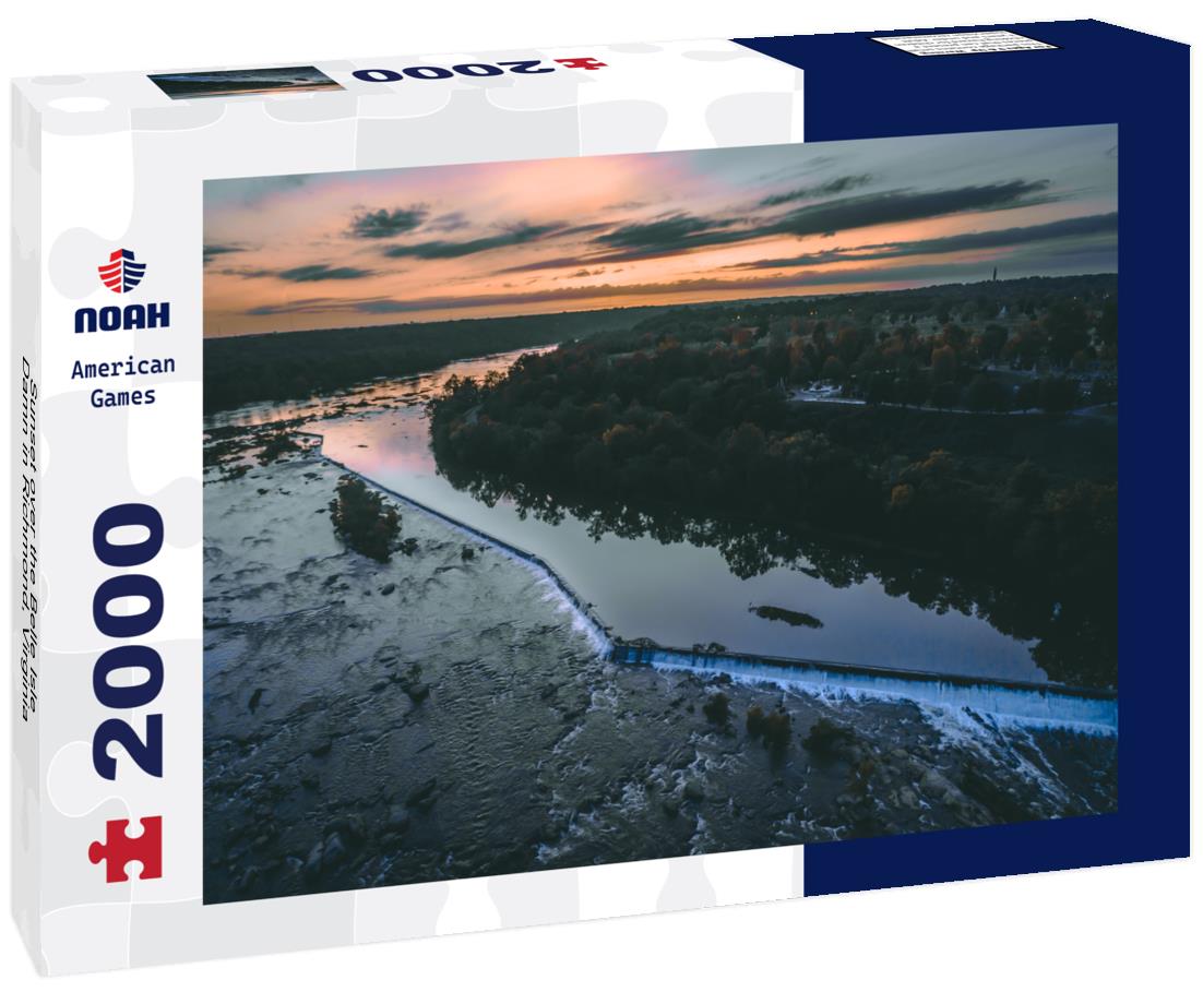 Sunset over the Belle Isle Damn in Richmond, Virginia 2000pc Puzzle