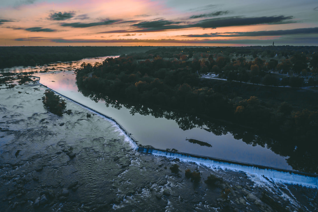 Sunset over the Belle Isle Damn in Richmond, Virginia 2000pc Puzzle