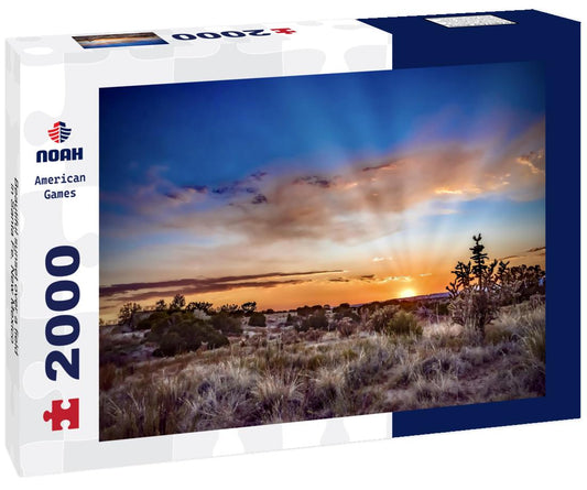 Noah Jigsaw Puzzle Beautiful sunset over a field in Santa Fe, New Mexico 2000 pieces