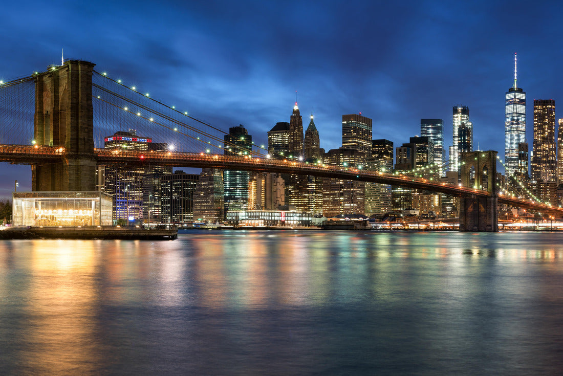 Noah Jigsaw Puzzle Brooklyn Bridge panorama at night, New York City, USA 2000 pieces