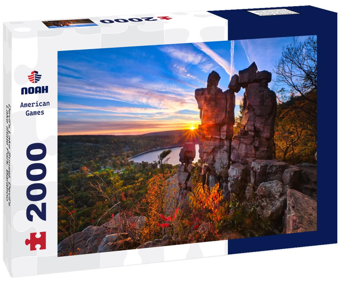 Noah Jigsaw Puzzle Devil's Lake Sunset, Devil's Lake State Park. Baraboo 2000 pieces