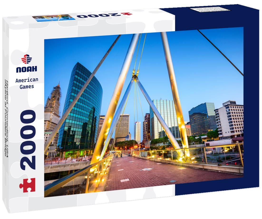 Hartford, Connecticut, USA Skyline at Founders Bridge 2000pc Puzzle
