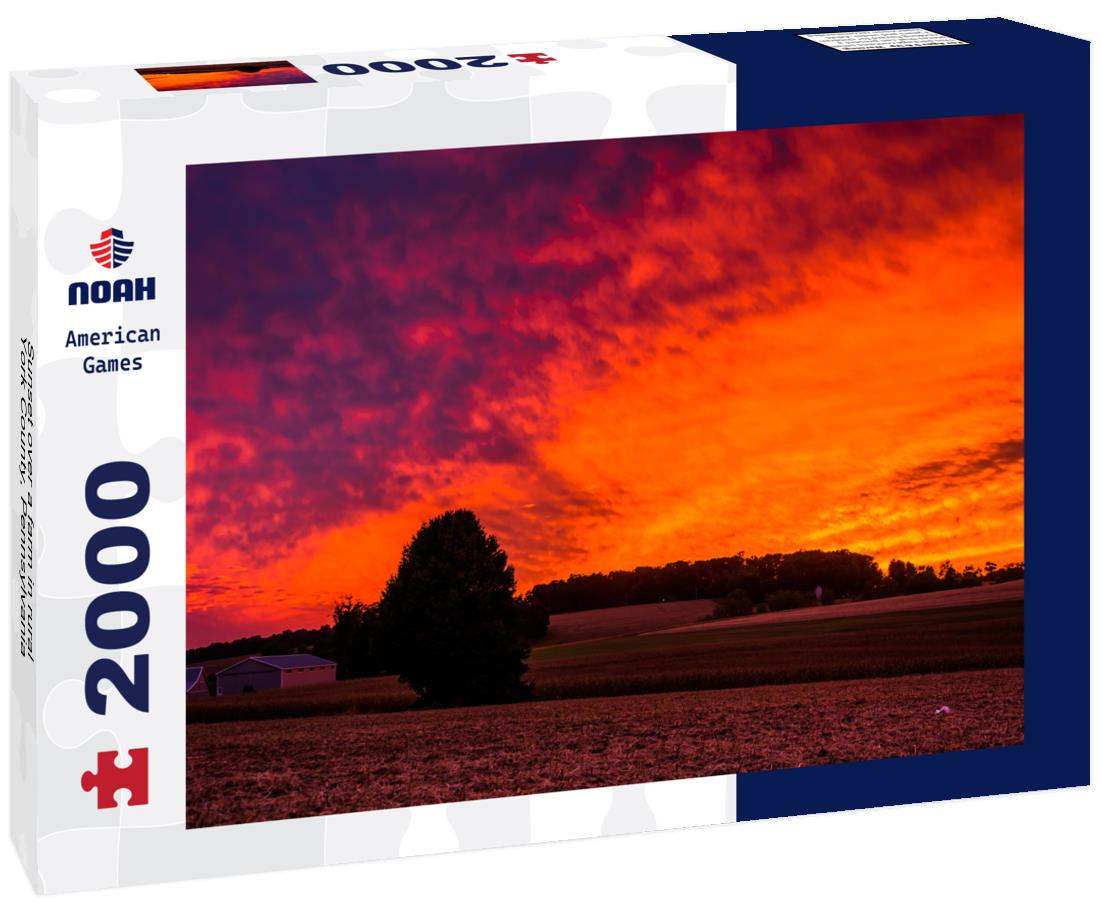 Sunset over a farm in rural York County, Pennsylvania 2000pc Puzzle