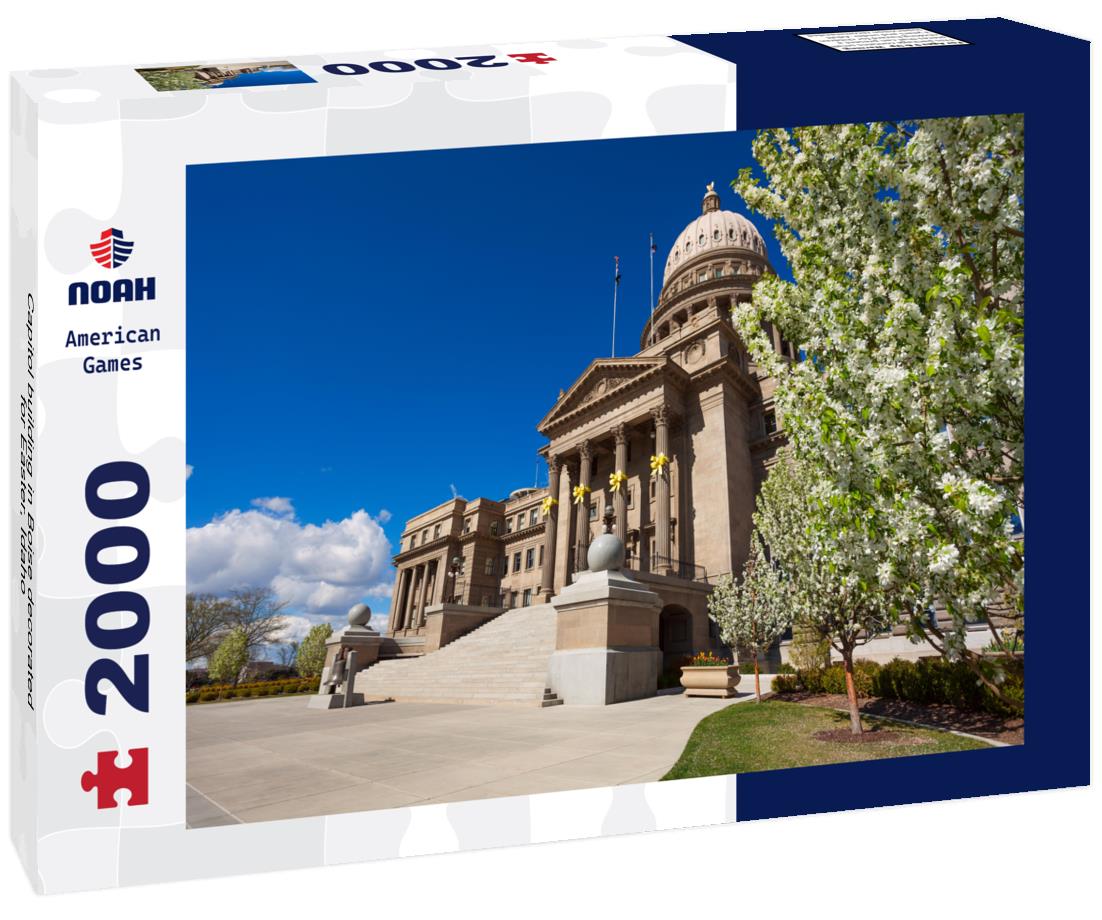 Noah Jigsaw Puzzle Capitol building in Boise decorated for Easter, Idaho 2000 pieces