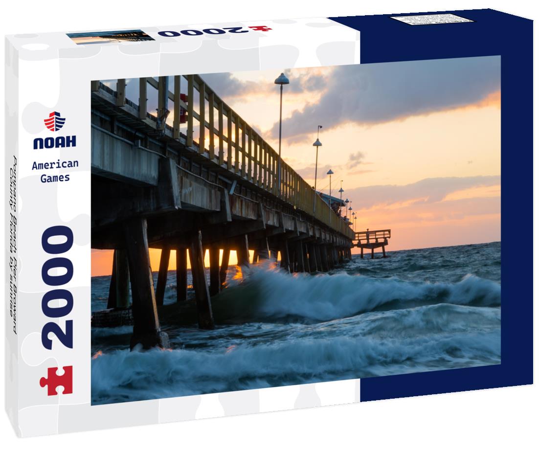 Pompano Beach Pier Broward County Florida by sunrise 2000pc Puzzle