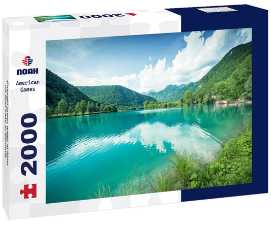 Noah Jigsaw Puzzle Emerald green water at Most na Soci Lake in Slovenia 2000 pieces