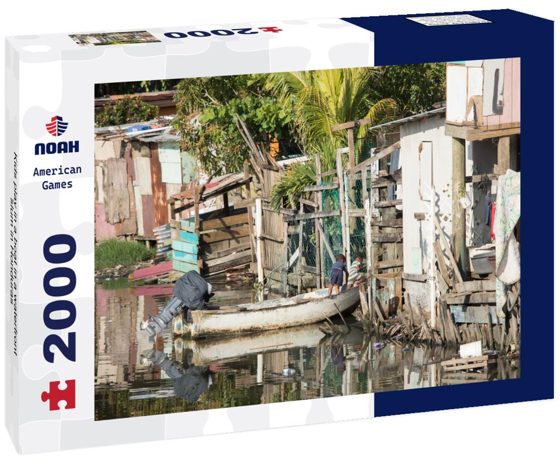 Noah Jigsaw Puzzle Kids play in a boat in a waterfront slum in Honduras 2000 pieces