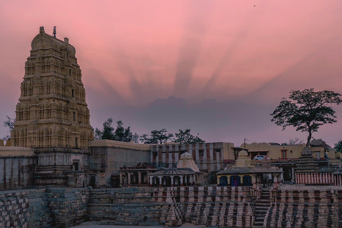 Virupaksha Temple in hampi karnakata india at sunset 2000pc Puzzle
