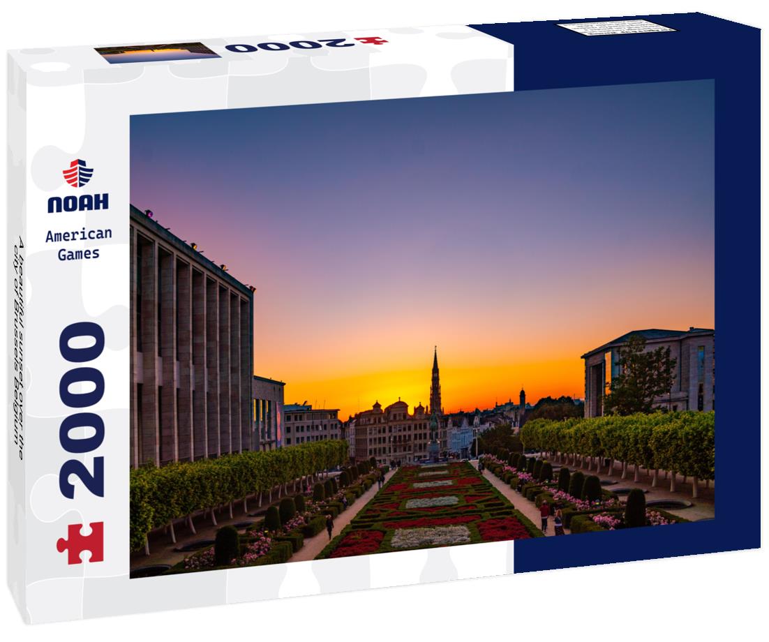 A beautiful sunset over the city of Brussels Belgium 2000pc Puzzle