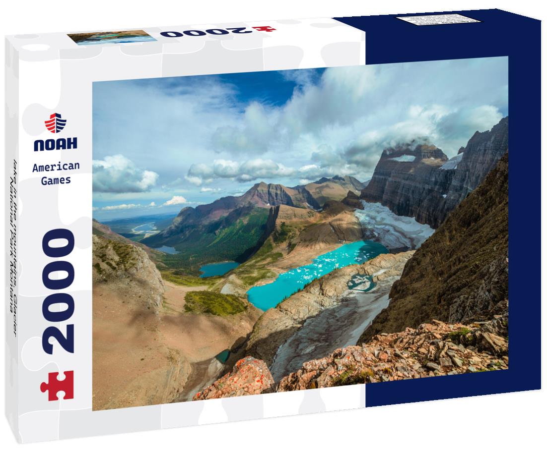 Noah Jigsaw Puzzle lake in the mountains, Glacier National Park Montana 2000 pieces