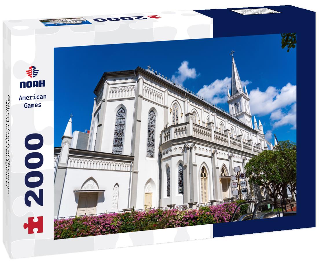Noah Jigsaw Puzzle Chijmes church at Singapore with blue sky background 2000 pieces