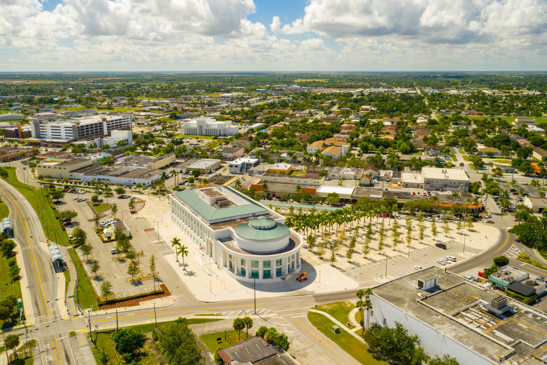Aerial shot of Downtown Homestead Miami Dade Florida 2000pc Puzzle