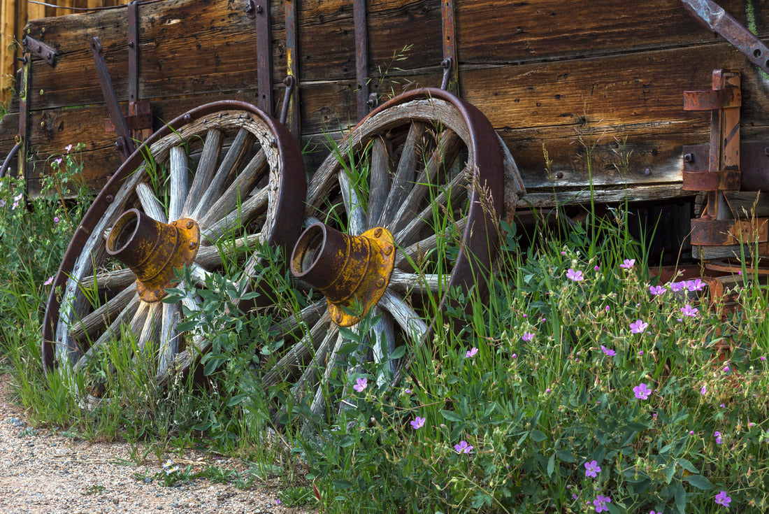 Old Rustic Wooden Wagon Wheels In Fairplay, Colorado 2000pc Puzzle