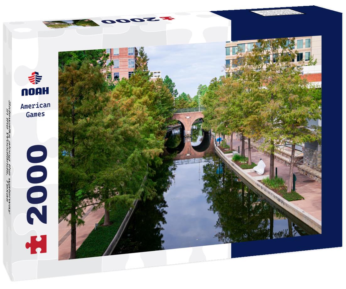 Sidewalks along the waterway in the Woodlands, Texas 2000pc Puzzle