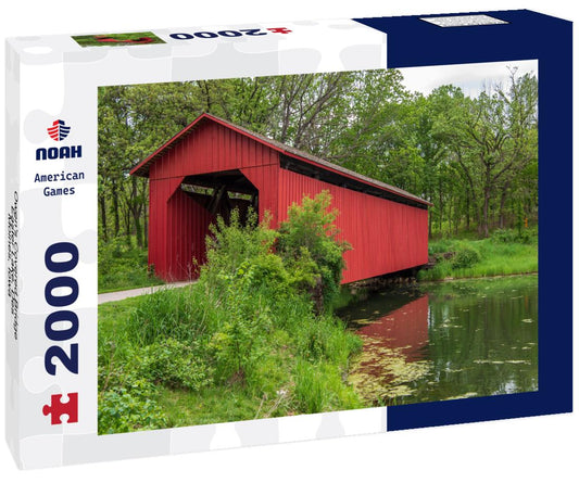 Noah Jigsaw Puzzle Owen's Covered Bridge, Easter Lake, Des Moines, Iowa 2000 pieces