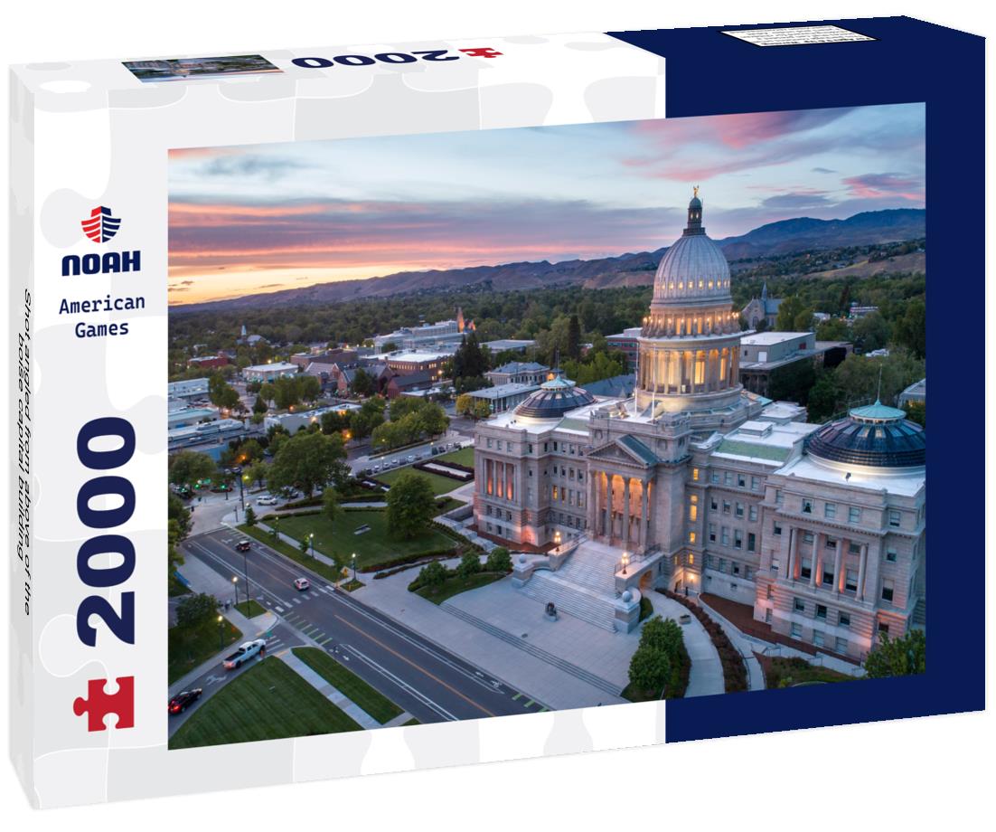 Noah Jigsaw Puzzle Shot angled from above of the boise capital building 2000 pieces
