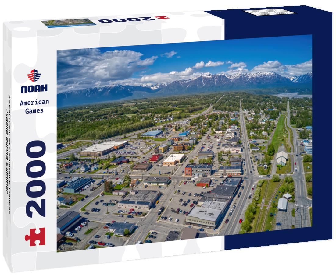 Noah Jigsaw Puzzle Aerial View of Downtown Palmer, Alaska during Summer 2000 pieces