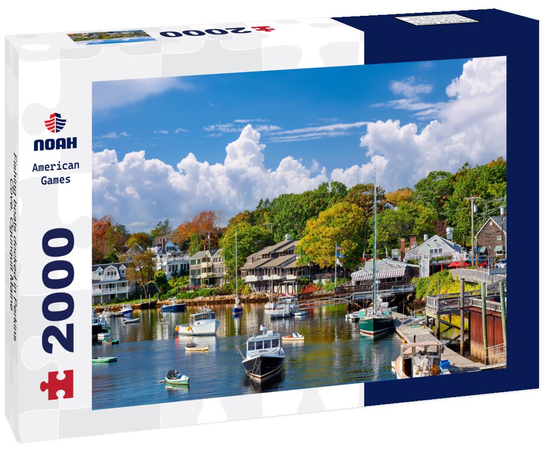 Noah Jigsaw Puzzle Fishing boats docked in Perkins Cove, Ogunquit Maine 2000 pieces