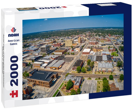 Noah Jigsaw Puzzle Aerial View of Downtown Hutchinson, Kansas in Summer 2000 pieces