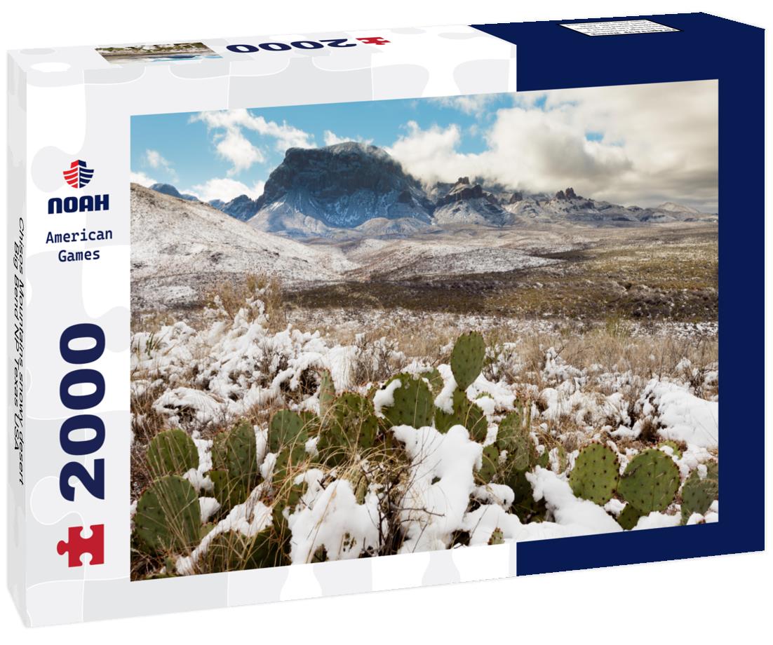 Noah Jigsaw Puzzle Chisos Mountains snowy desert Big Bend NP Texas USA 2000 pieces