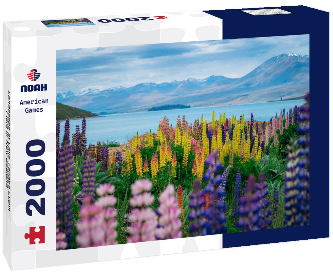 Noah Jigsaw Puzzle Landscape at Lake Tekapo Lupin Field in New Zealand 2000 pieces