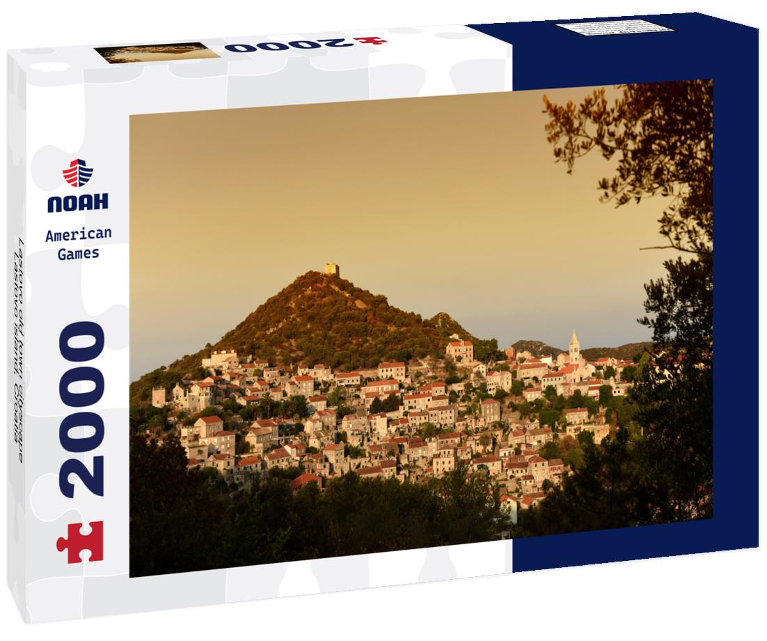 Lastovo old town cityscape, Lastovo island, Croatia 2000pc Puzzle