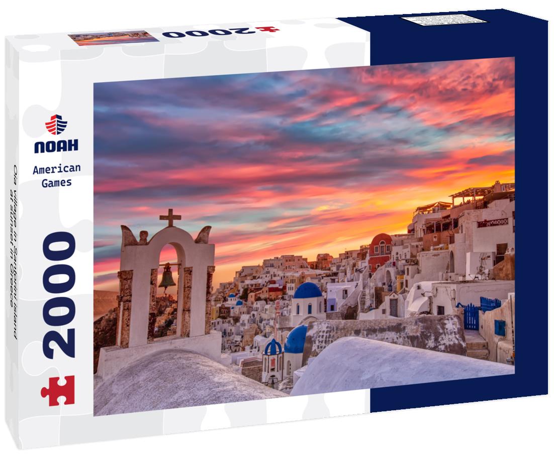 Oia village in Santorini island at sunset in Greece 2000pc Puzzle