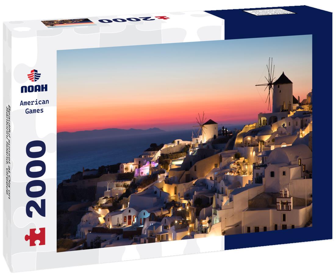 Beautiful sunset at Oia on Santorini Island, Greece 2000pc Puzzle