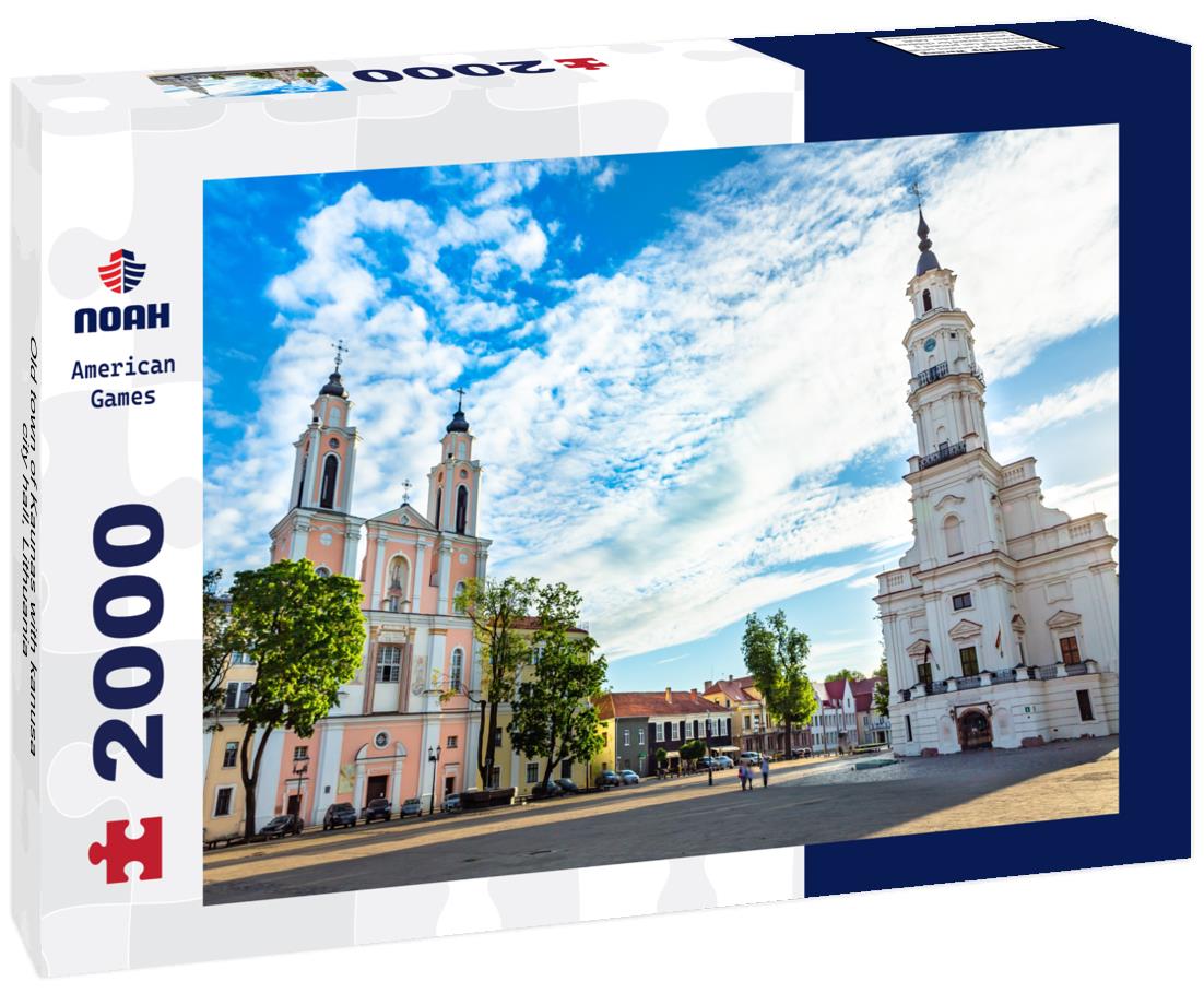 Old town of Kaunas with kanusa city hall, Lithuania 2000pc Puzzle