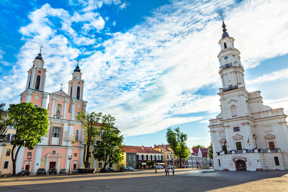 Old town of Kaunas with kanusa city hall, Lithuania 2000pc Puzzle