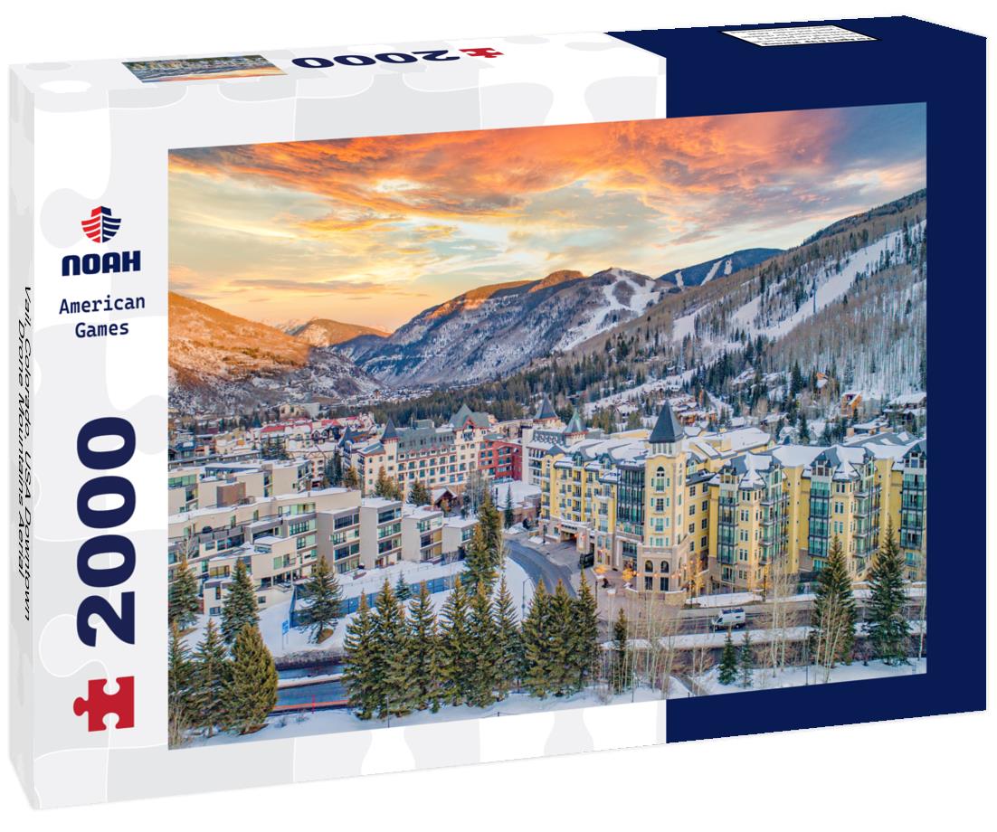 Vail, Colorado, USA Downtown Drone Mountains Aerial 2000pc Puzzle