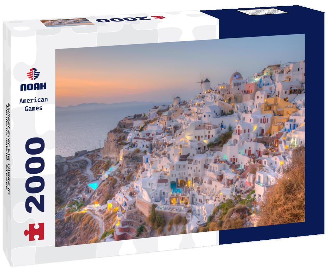 Sunset over Oia village In Santorini island, Greece 2000pc Puzzle