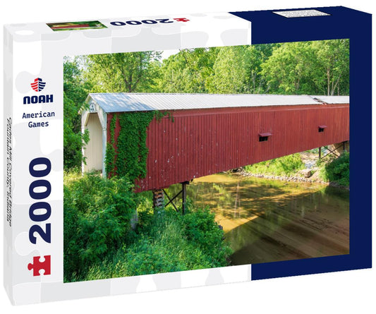 Noah Jigsaw Puzzle Cades Mill Covered Bridge, Fountain County, Indiana 2000 pieces