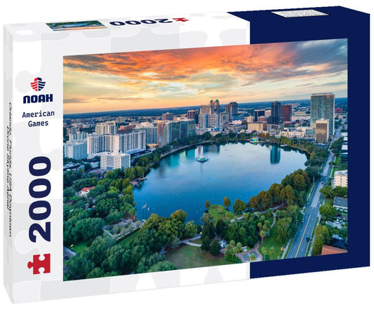 Noah Jigsaw Puzzle Orlando, Florida, USA Downtown Drone Skyline Aerial 2000 pieces
