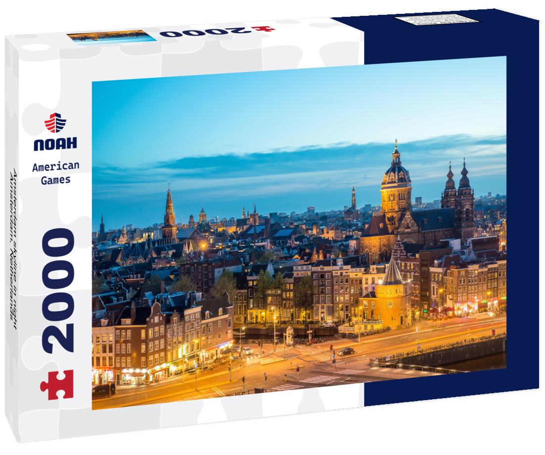 Amsterdam skyline in night, Amsterdam, Netherlands 2000pc Puzzle