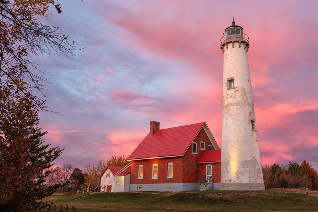 Tawas Point Lighthouse at Sunset in Tawas Michigan 2000pc Puzzle