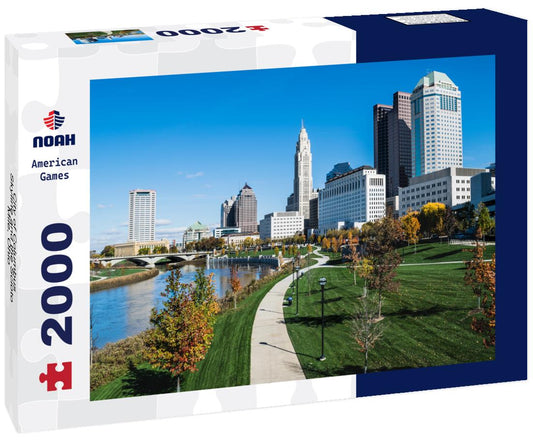 Noah Jigsaw Puzzle City of Columbus Skyline and the Scioto Mile, Ohio 2000 pieces