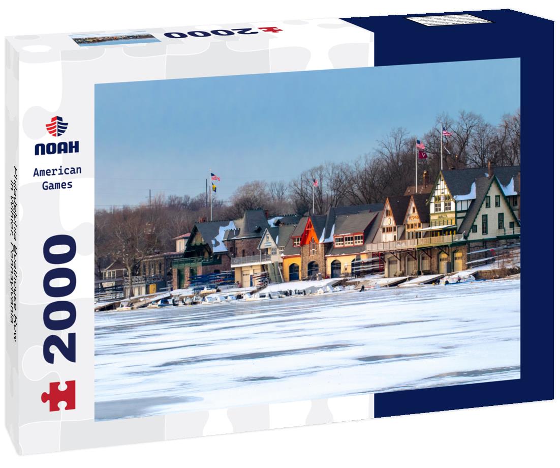 Noah Jigsaw Puzzle Philadelphia Boathouse Row in Winter, Pennsylvania 2000 pieces
