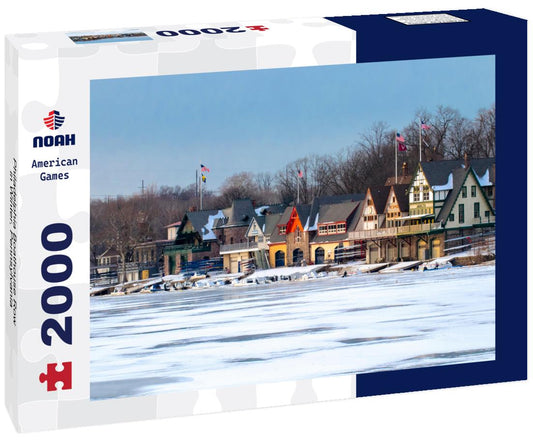 Noah Jigsaw Puzzle Philadelphia Boathouse Row in Winter, Pennsylvania 2000 pieces