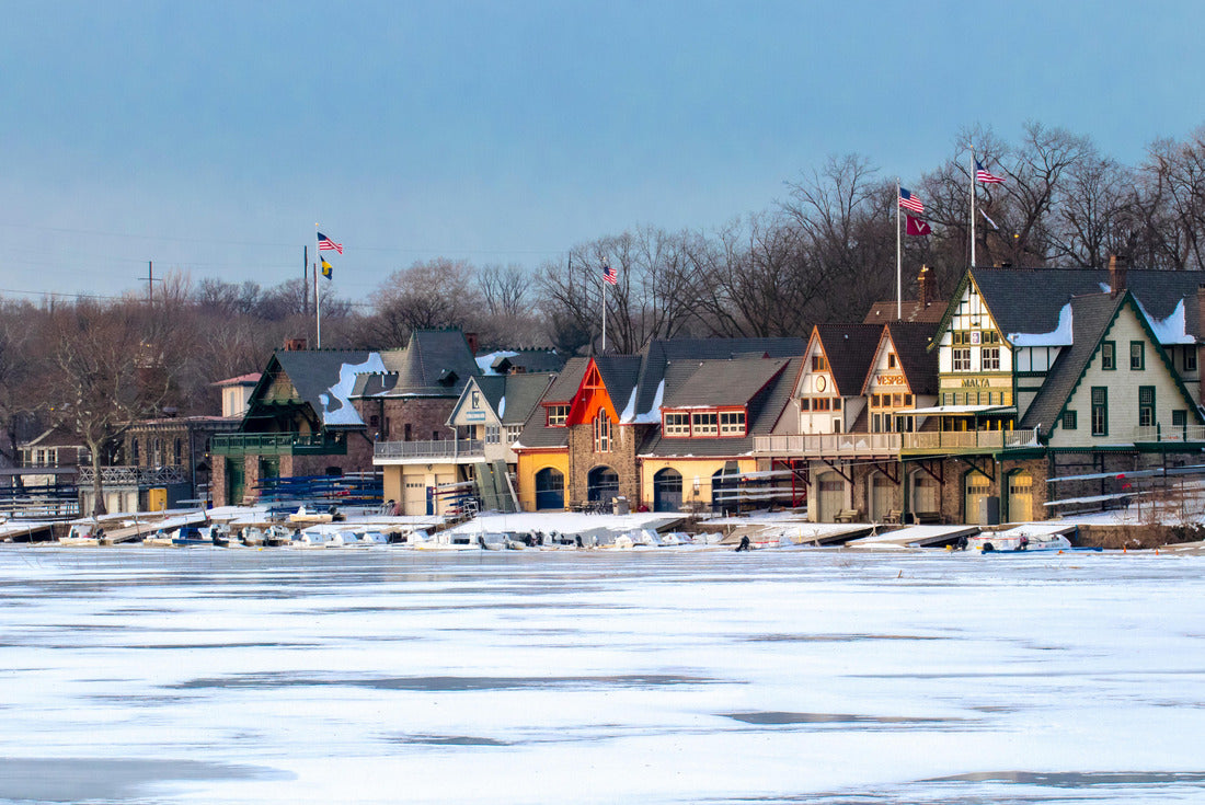 Noah Jigsaw Puzzle Philadelphia Boathouse Row in Winter, Pennsylvania 2000 pieces